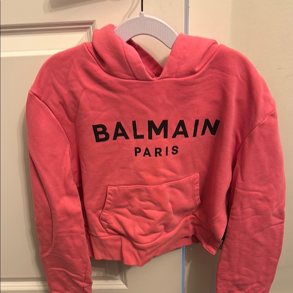 Balmain Kids Pink Hoodie